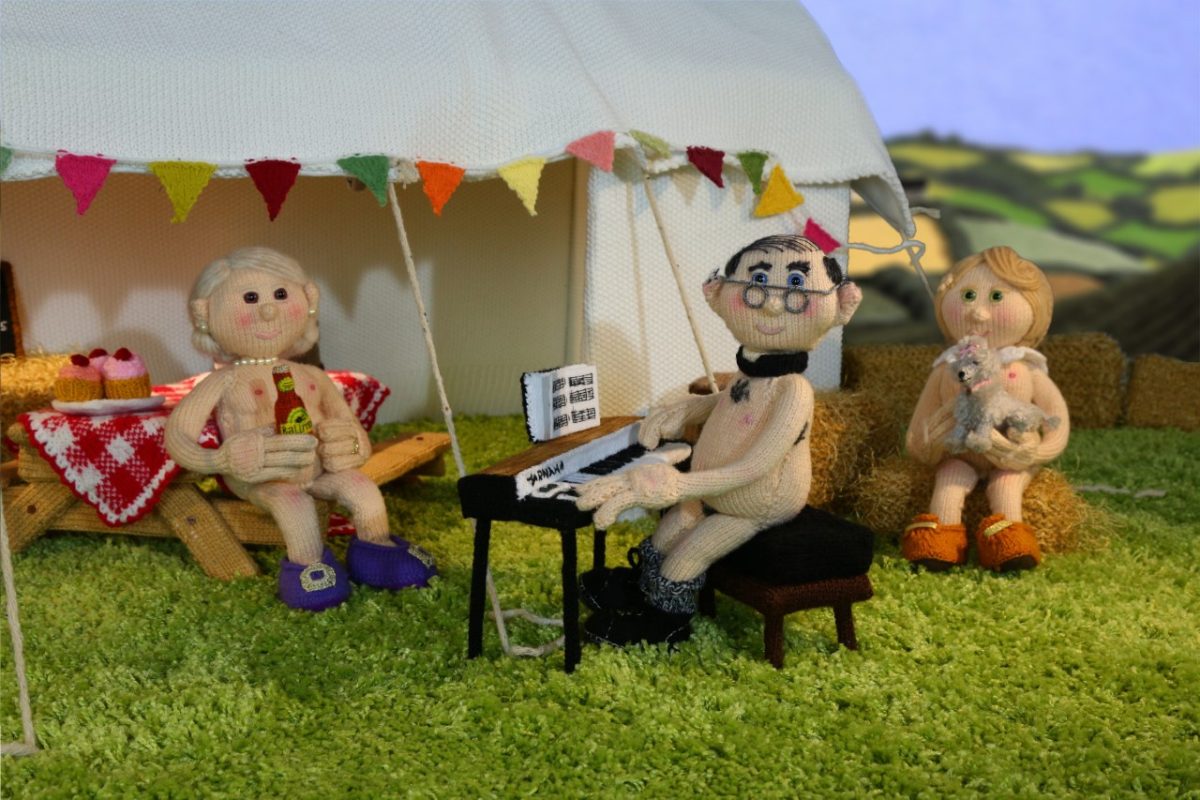 Knitted village scene makes a cheeky debut at NEC Creative Craft Show